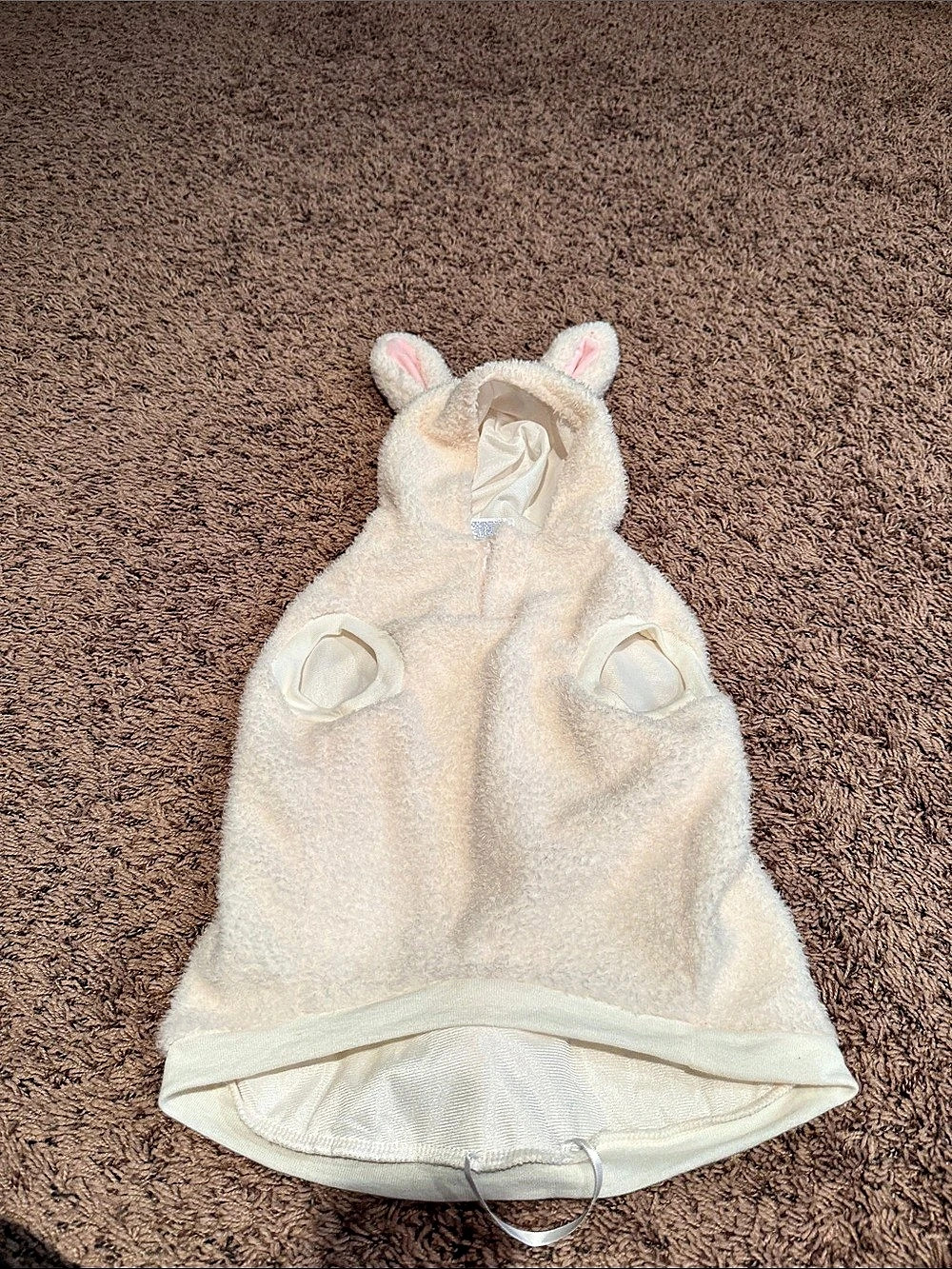 Top Paw Easter Bunny Hoodie Dog Costume White & Pink